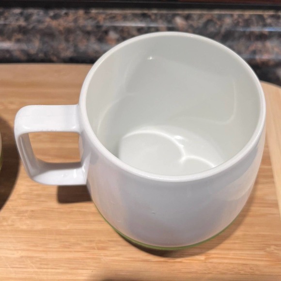 Dinex Thermos Green White Insulated Coffee Mug Cup Set 2 King Seely Camping RV - Picture 8 of 9